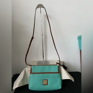 Dooney & Bourke Aqua and Brown Crossbody Bag